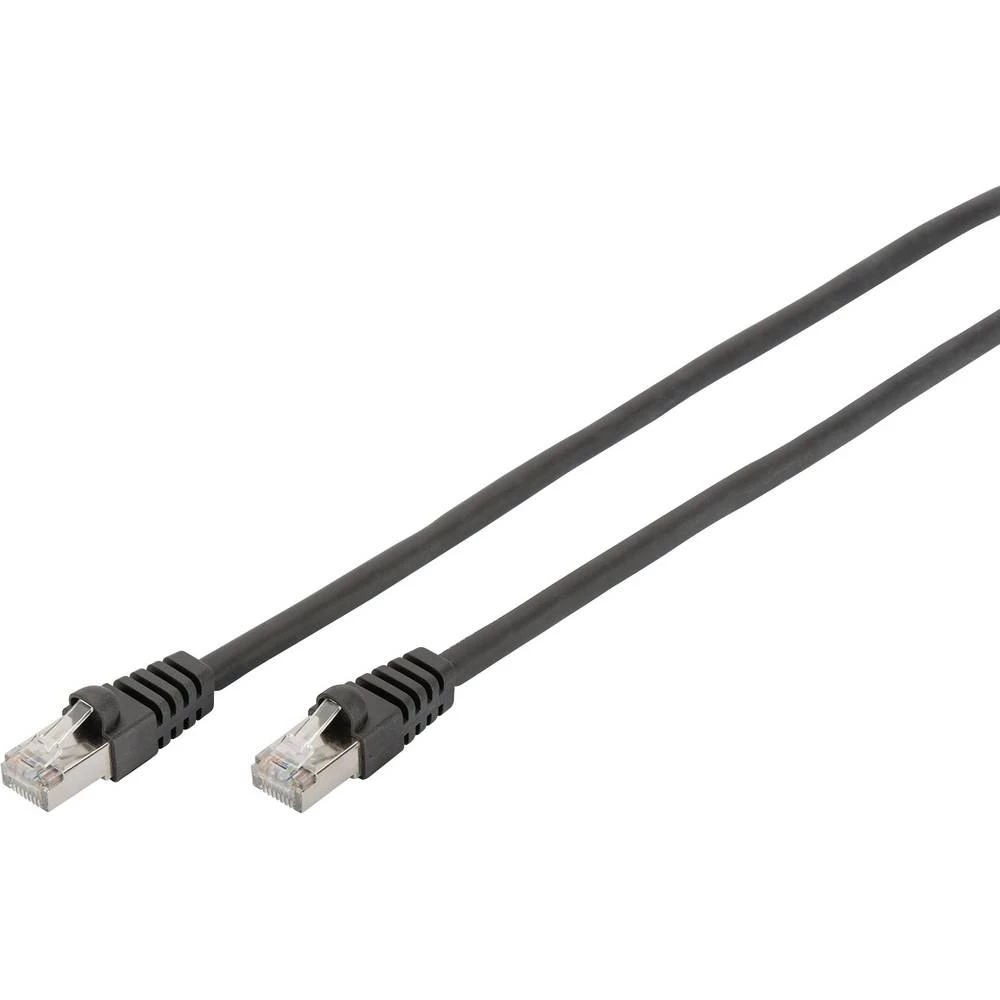 LAN (RJ45) Mreža Priključni kabel CAT 6 S/FTP 1 m Crna Bez halogena, Upleteni parovi Digitus Professional slika