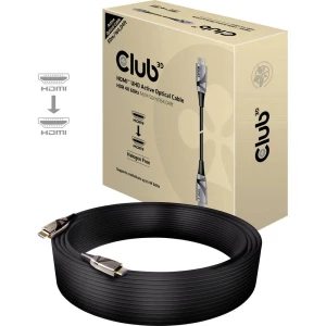club3D HDMI / Staklena vlakna Priključni kabel [1x Muški konektor HDMI - 1x Muški konektor HDMI] 50 m Crna slika