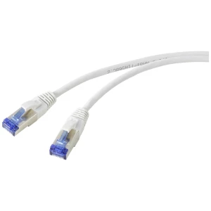 Renkforce RF-5266146 RJ45 mrežni kabel, Patch kabel CAT 6a S/FTP 10.00 m siva #####Slimline, fleksibilan, sa zaštitom za nosić, vatrostalan 1 St. slika
