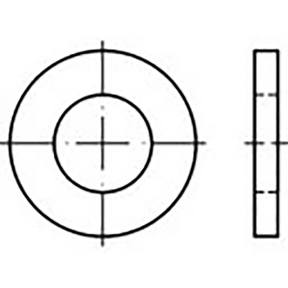 podložne pločice 4 mm 8 mm čelik 1000 St. TOOLCRAFT TO-6865680 slika