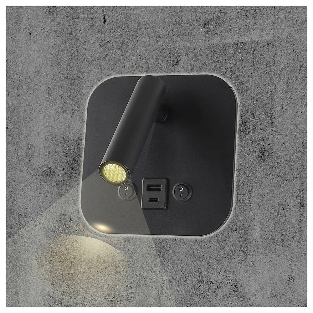V-TAC VT-80068-B 240036 noćna svjetiljka LED LED 8 W toplo bijela Energetska učinkovitost 2021: F (A - G) Just Black slika
