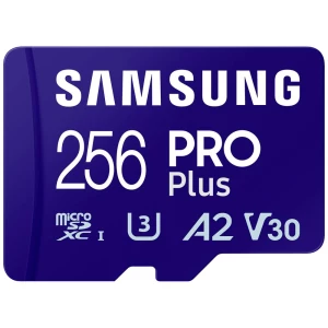 Samsung PRO Plus microsdxc kartica 256 GB A2 Application Performance Class, v30 Video Speed Class, UHS-I uklj. sd-adapter slika
