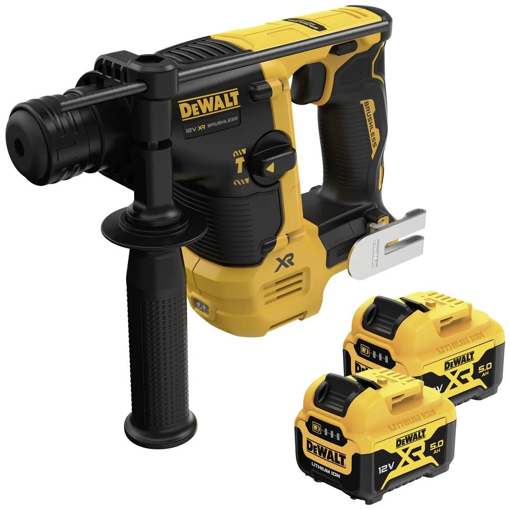 Dewalt DCH072P2-QW SDS-Plus-akumulatorski čekić za rušenje 12 V 5 Ah Li-Ion  uklj. akumulator, uklj. 2 akumulatora, uklj. punjač, bez četkica slika