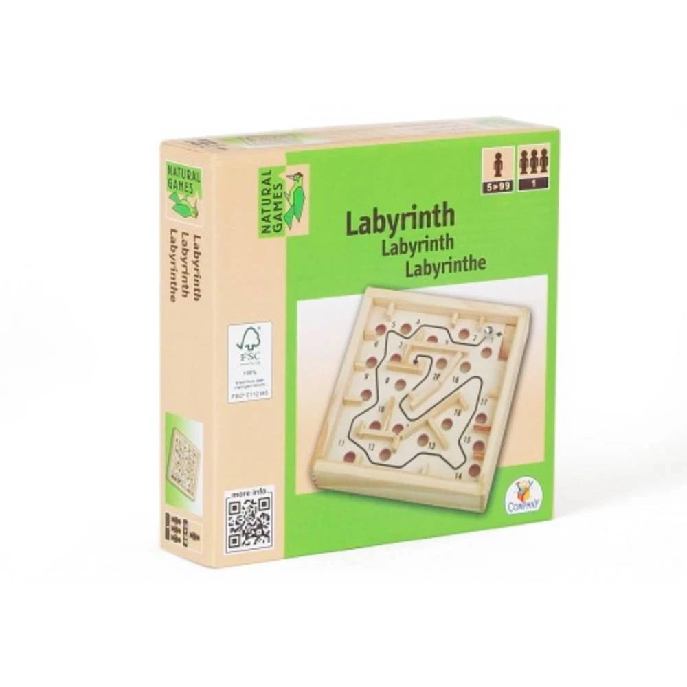 Vedes Natural Games Holz Labyrinth 12 x 12 cm 61409726 Broj igrača (maks.): 1 slika