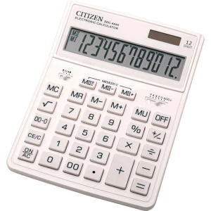 Citizen SDC-444X stolni kalkulator bijela Zaslon (broj mjesta): 12 baterijski pogon, solarno napajanje (Š x V x D) 155 x slika