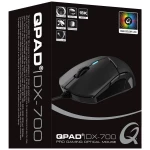 QPAD Qpad DX700 žičani igraći miš optički osvjetljen crna, RGB