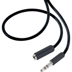 SpeaKa Professional-JACK audio produžni kabel [1x JACK utikač 3.5 mm - 1x JACK utičnica 3.5 mm] 0.50 m crn SuperSoft