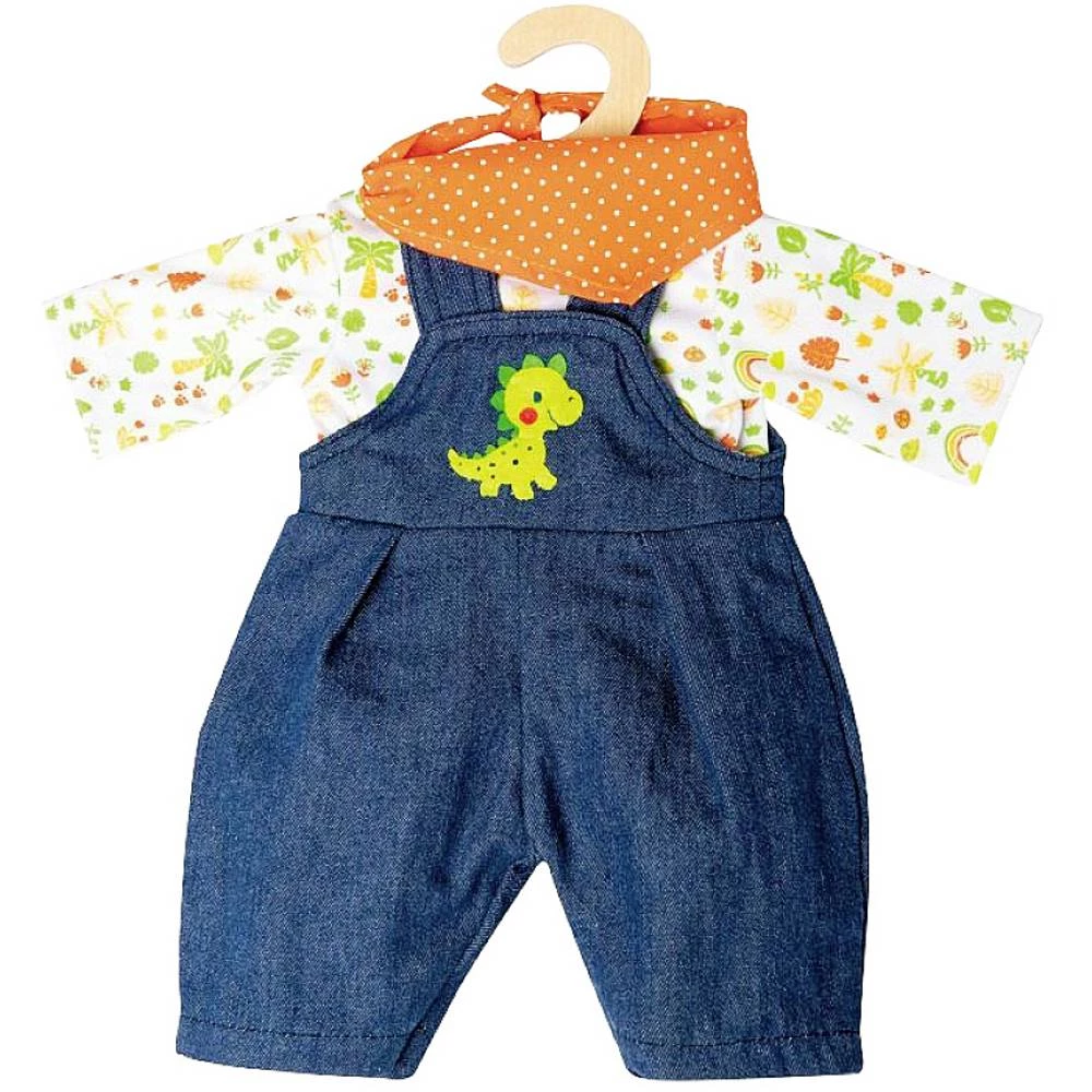 Vedes Puppen-Latzhose Dino, 3-teilig, Gr. 35-45 cm 2115 slika