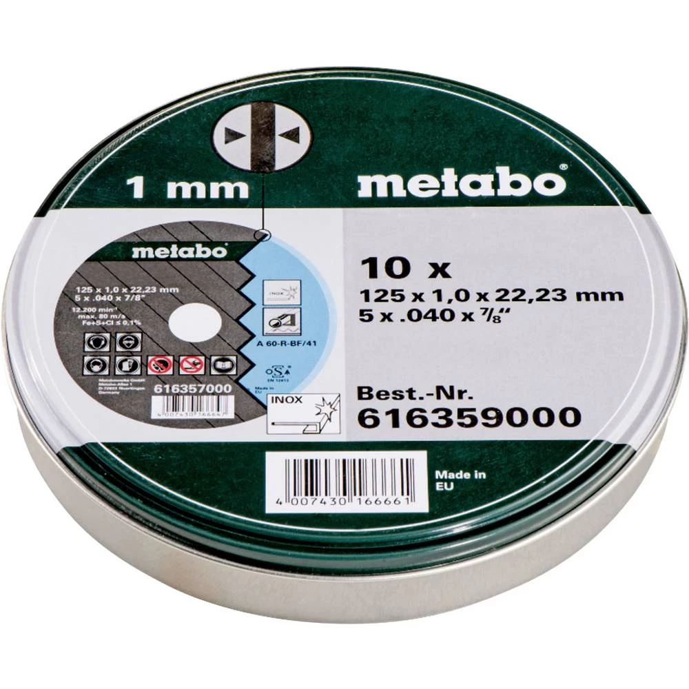 Metabo 616399000 rezna ploča 125 mm 1 kom. nehrđajući čelik (rostfrei) slika