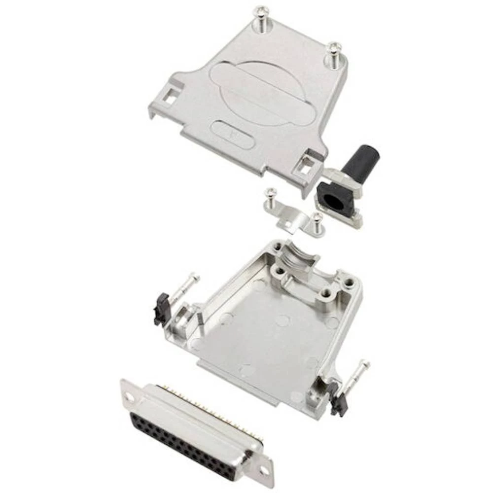 Višestruki ženski konektor D-SUB komplet 180 ° Broj polova: 25 Lemni kup TRU COMPONENTS TCDTZF25DBSK 1 ST slika