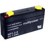Olovni akumulator 6 V 1.2 Ah multipower PB-6-1,2-4,8 MP1,2-6 Olovno-koprenasti (Š x V x d) 97 x 57 x 25 mm Plosnati priključak 4