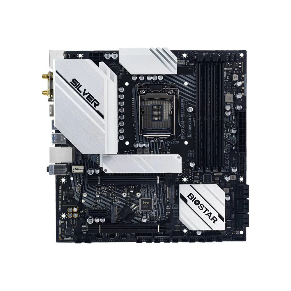 Biostar B560M-SILVER, Intel, LGA 1200, Intel® Celeron®, Intel® Core™ i3, Intel® Core™ i5, Intel® Core™ i7, Intel® Core™ i9, Intel® Pentium®, DDR4-SDRAM, 128 GB, DIMM BioStar B560M-SILVER matična pl... slika