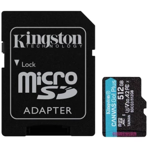 Kingston Canvas Go! Plus microsd kartica 512 GB Class 10 UHS-I uklj. sd-adapter slika