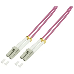 LogiLink FP4LC50 Glasfaser svjetlovodi priključni kabel [1x muški konektor lc - 1x muški konektor lc] 50/125 µ Multimode OM4 50.00 m slika