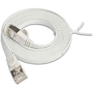 LAN (RJ45) Mreža Priključni kabel CAT 6 U/FTP 3 m Bijela plosnati Slim Wirewin slika