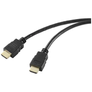 SpeaKa Professional HDMI priključni kabel HDMI A utikač, HDMI A utikač 0.50 m crna SP-10481280 Ultra HD (8K), PVC obloga HDMI kabel slika