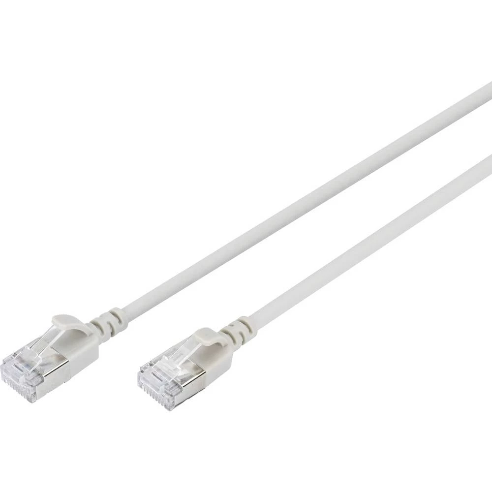 Digitus DK-1632-A-003S RJ45 mrežni kabel, Patch kabel CAT 6a F/FTP 0.3 m siva kodiran u boji, sa zaštitom, višežičan, s slika