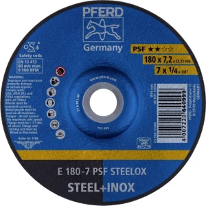 PFERD 62017640 E 180-7 PSF STEELOX ploča za grubu obradu s glavom  180 mm 22.23 mm 10 St. slika
