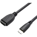 Value HDMI priključni kabel 0.15 m 12.99.3120 crna [1x muški konektor mini HDMI tipa c - 1x ženski konektor HDMI]