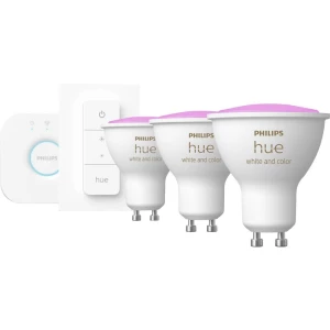 Philips Lighting Hue LED žarulja 871951434010700 Energetska učinkovitost 2021: G (A - G) Hue White & Col. Amb. GU10 Dreierpack Starterset inkl. Dimmschalter GU10 12.9 W toplo bijela do hladno slika