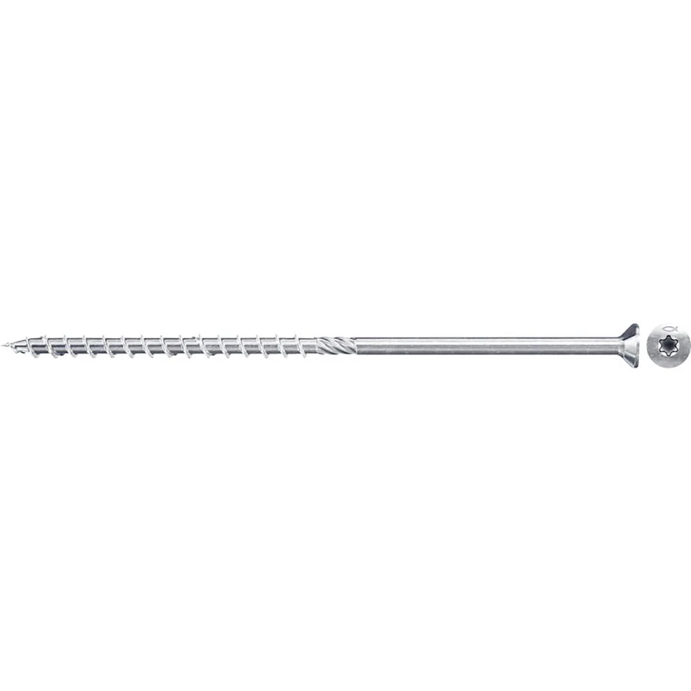 fischer Power-Fast 8,0 x 320 upuštena glava plava pocinčana unutarnja zvijezda s djelomičnim navojem TX Fischer  545231 vijak za iverice 8 mm 320 mm TX    čelik galvansko pocinčani 50 St. slika
