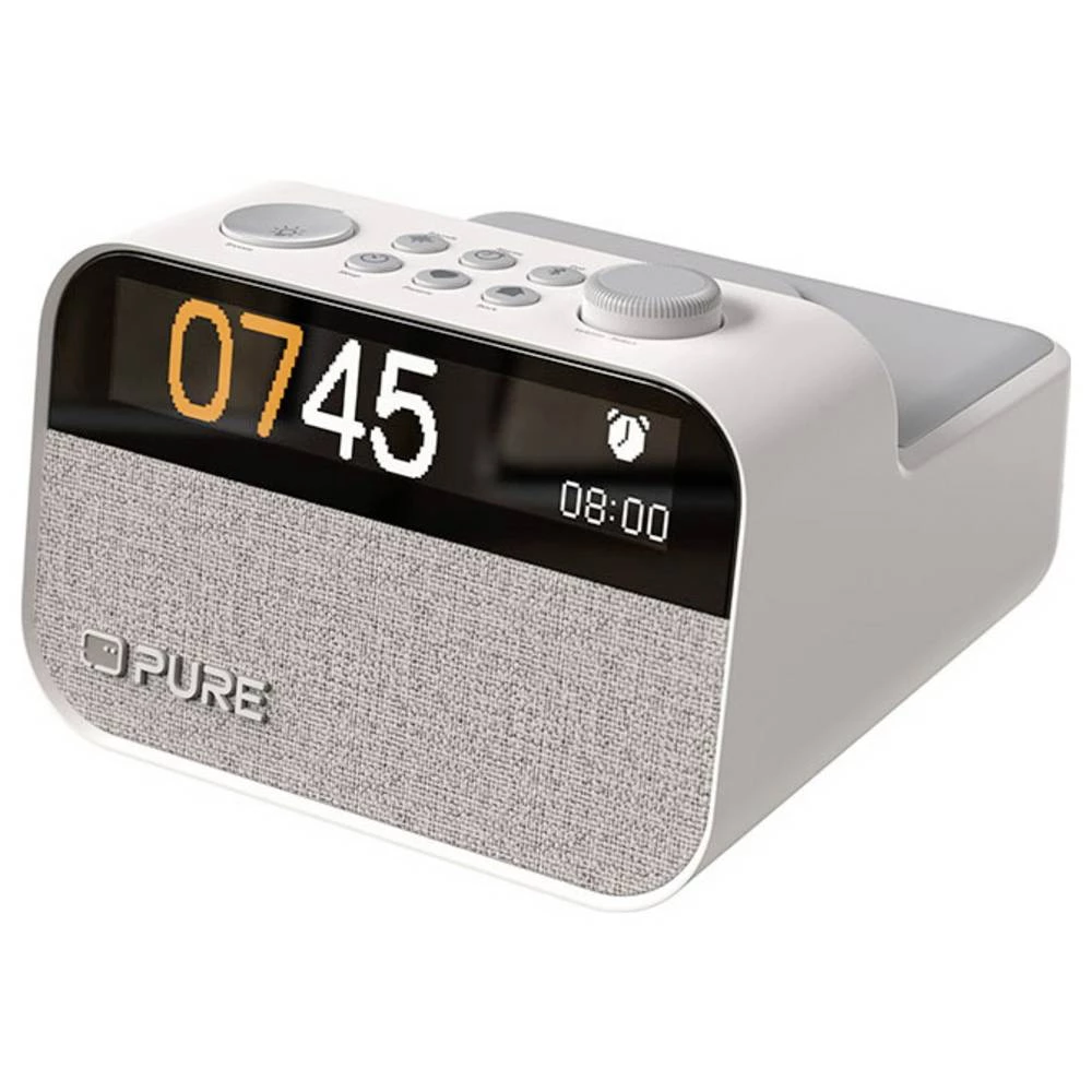 Pure Moment Charge radio sat ambijentalno svjetlo, bežično punjenje pamuk bijela slika