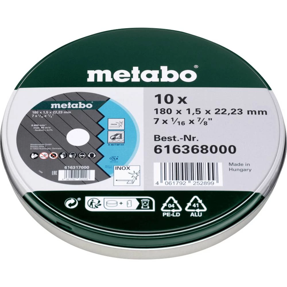 Metabo 616368000 rezna ploča 180 mm 1 kom. nehrđajući čelik (rostfrei) slika
