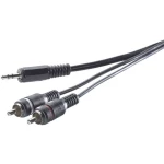 SpeaKa Professional-Činč/JACK audio priključni kabel [2x činč utikač - 1x JACK utikač 3.5 mm] 3 m crn