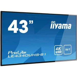 LED zaslon 108 cm (42.5 ") Iiyama ProLite LE4340UHS ATT.CALC.EEK C (A+++ - D) 3840 x 2160 piksel 4K 8 ms DVI, HDMI™, USB, slika