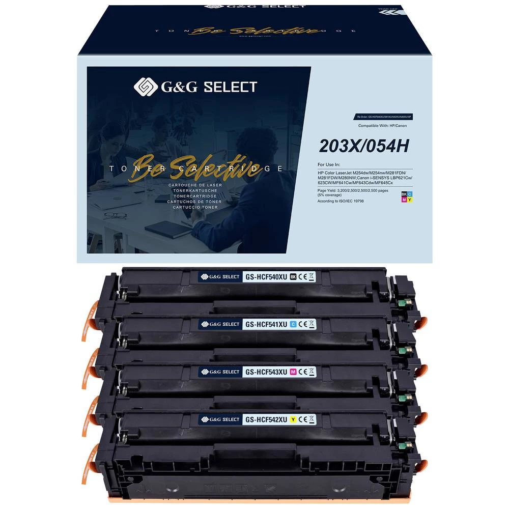 G&G toner zamijenjen HP 203X kompatibilan kombinirano pakiranje crn, cijan, purpurno crven, žut GS-H203X-4P slika