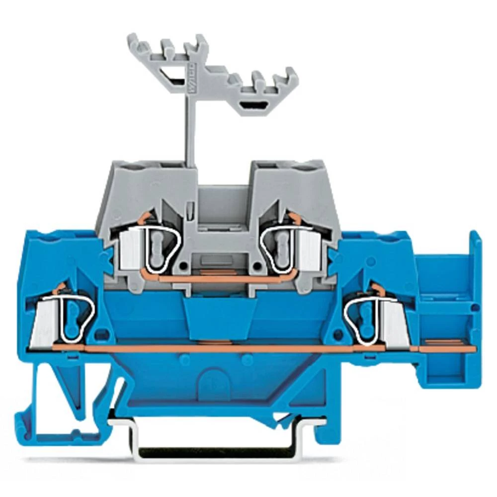 WAGO 280-524 dvokatna prolazna stezaljka 5 mm opruga plava boja, siva 50 St. slika