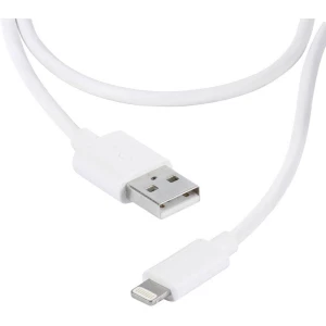 Vivanco USB 2.0 Priključni kabel [1x Muški konektor USB - 1x Muški konektor Apple Dock Lightning] 1.2 m Bijela slika