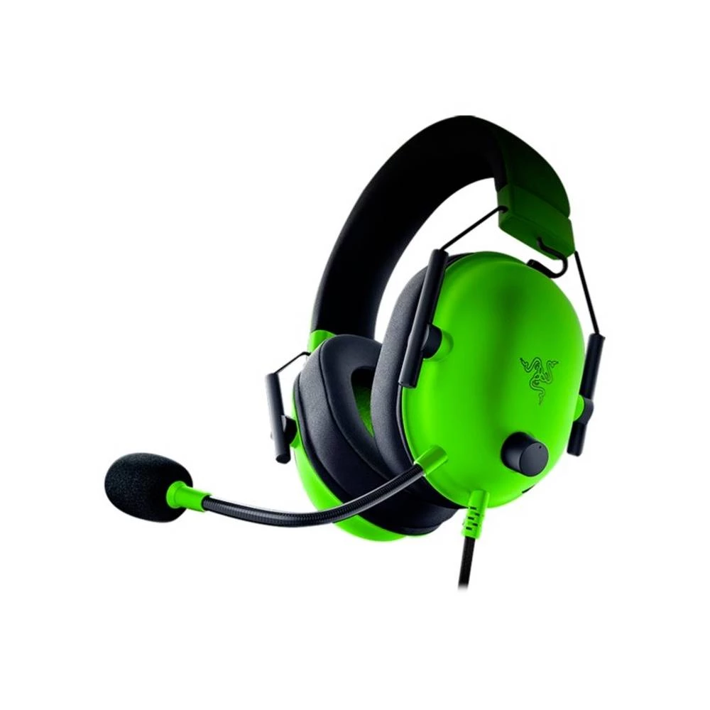 RAZER Blackshark V2 X Over Ear Headset žičani stereo crna, zelena igre slika