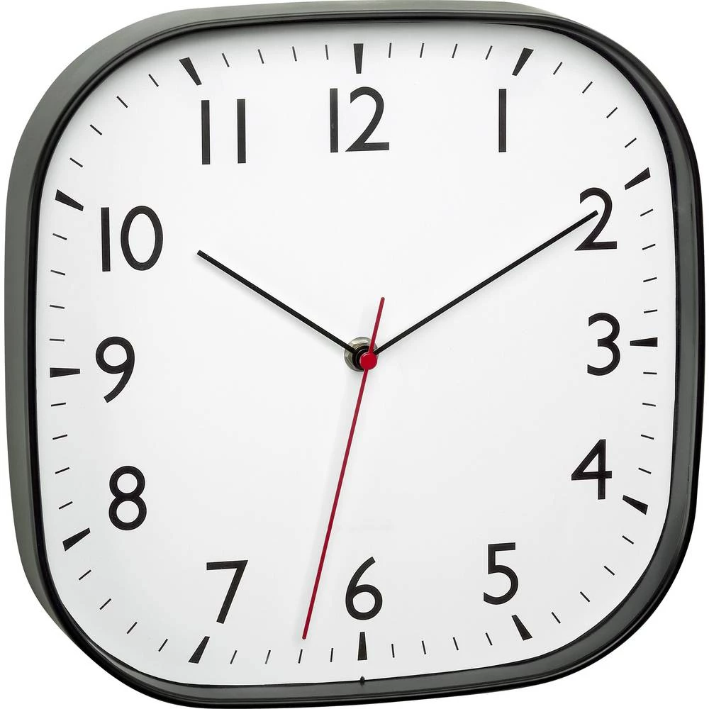 TFA Dostmann 60.3076.01 kvarčni zidni sat 279 mm x 49 mm x 279 mm crna tihi rad slika