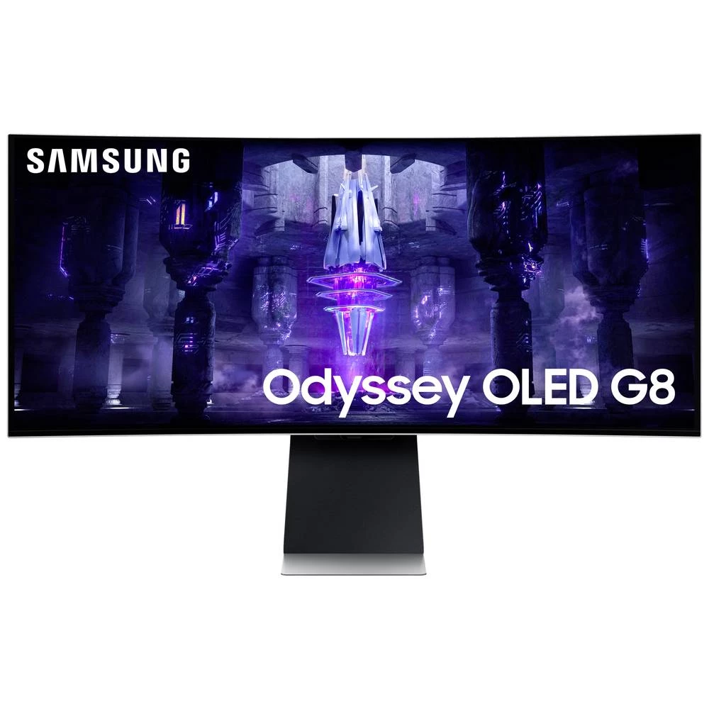 Samsung Odyssey OLED G8 S34BG850SU LED zaslon 86.4 cm (34 palac) Energetska učinkovitost 2021 G (A - G) 3440 x 1440 piksel UWQHD  mini displayport, mikro HDMI, USB-C® slika