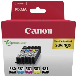 Canon tinta PGI-580/CLI-581 PGBK/C/M/Y/BK Multi-Pack original kombinirano pakiranje crn, cijan, purpurno crven, žut 2078 slika