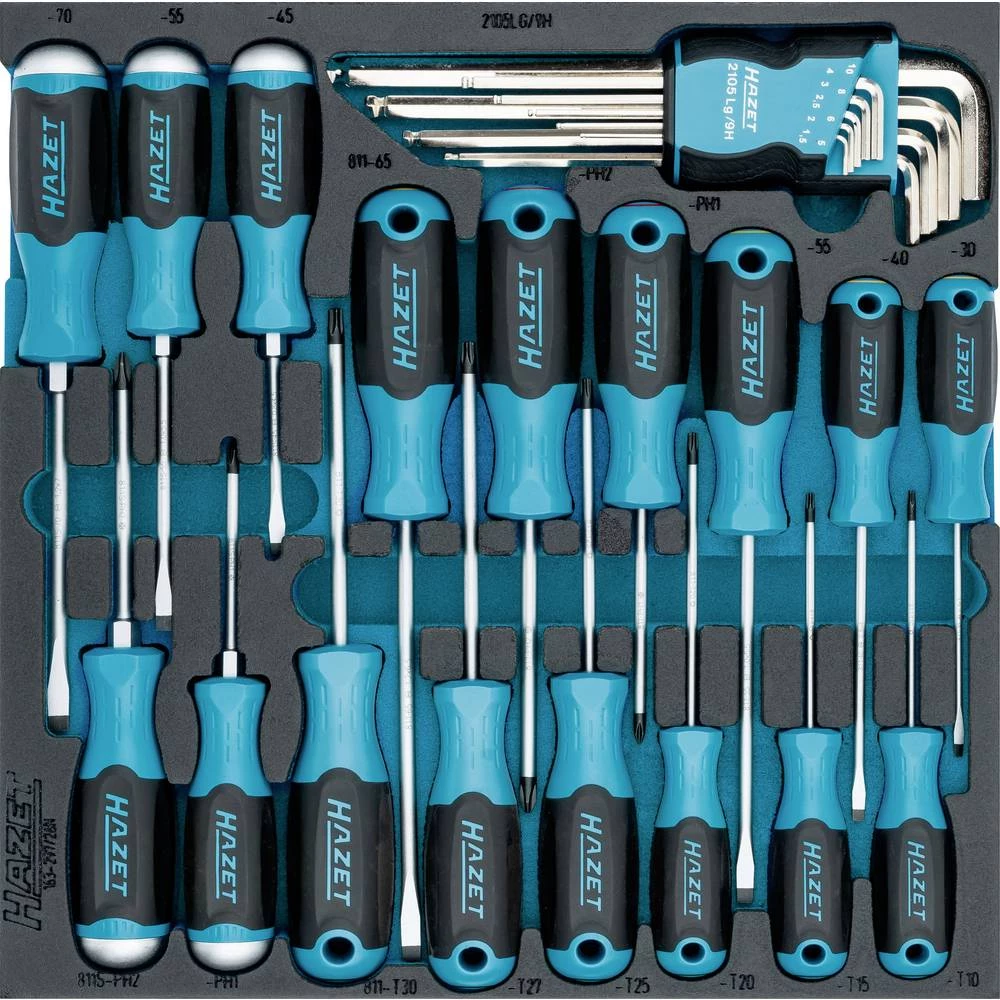 Hazet radionica komplet odvijača 26-dijelni ravni prorez, križni phillips, unutarnji TORX slika