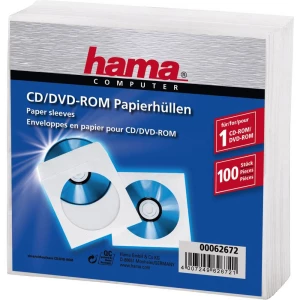 Hama Kutija za CD 1 CD/DVD/Blu-Ray Papir Bijela 100 ST (Š x V x d) 125 x 125 x 1 mm 00062672 slika