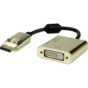 Roline DisplayPort priključni kabel 0.15 m 12.88.3175 crna/zlatna [1x muški konektor displayport - 1x ženski konektor d slika