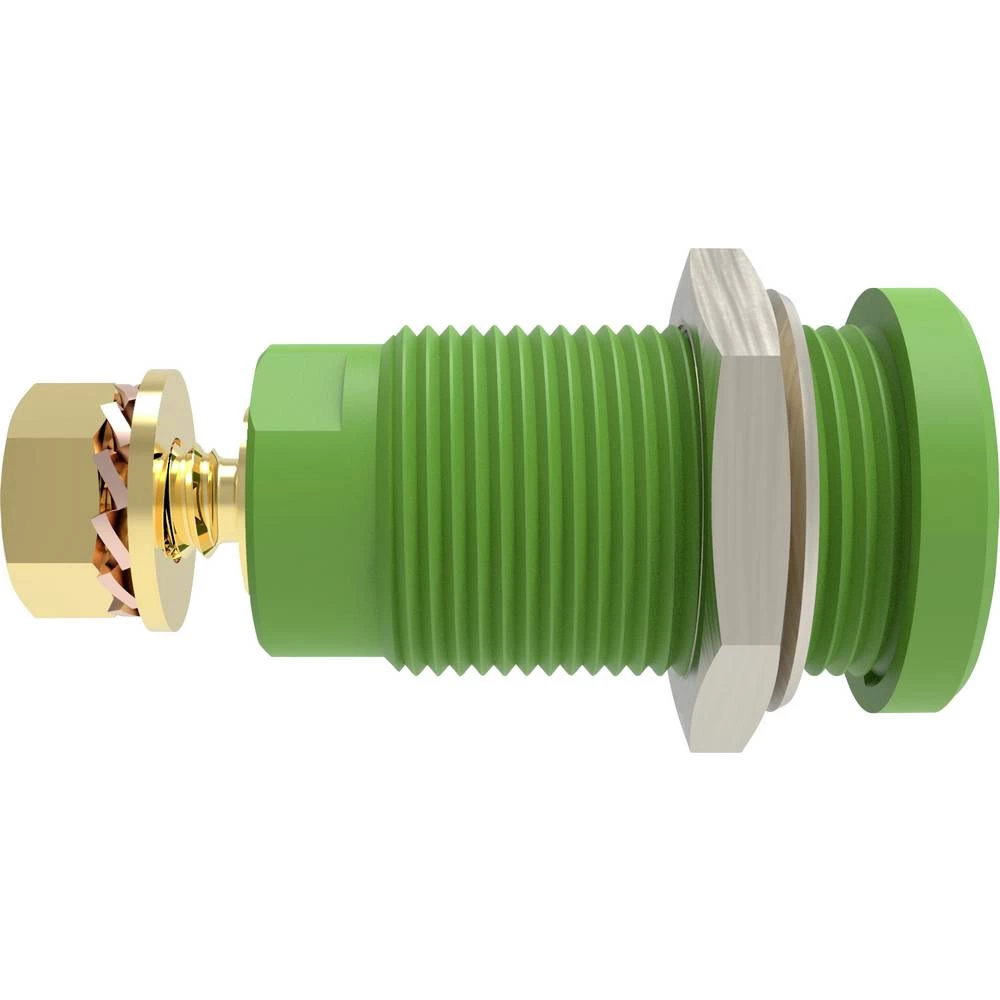 Schützinger DI SEB 9424 Au / GN sigurnosna ugrađena utičnica ravan zelena 1 St. slika