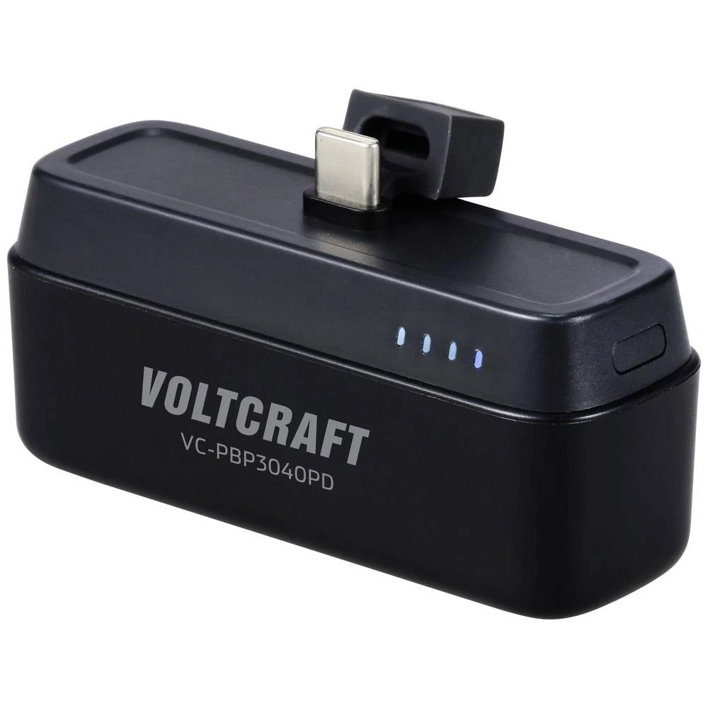 VOLTCRAFT VC-PBP3040PD powerbank (rezervna baterija) 4500 mAh Power Delivery Li-Ion  crna (mat) prikaz statusa slika