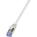 LogiLink CQ5032S RJ45 mrežni kabel, Patch kabel cat 6a S/FTP 1.00 m siva vatrostalan, bez halogena, sa zaštitom za nosić 1 St. slika