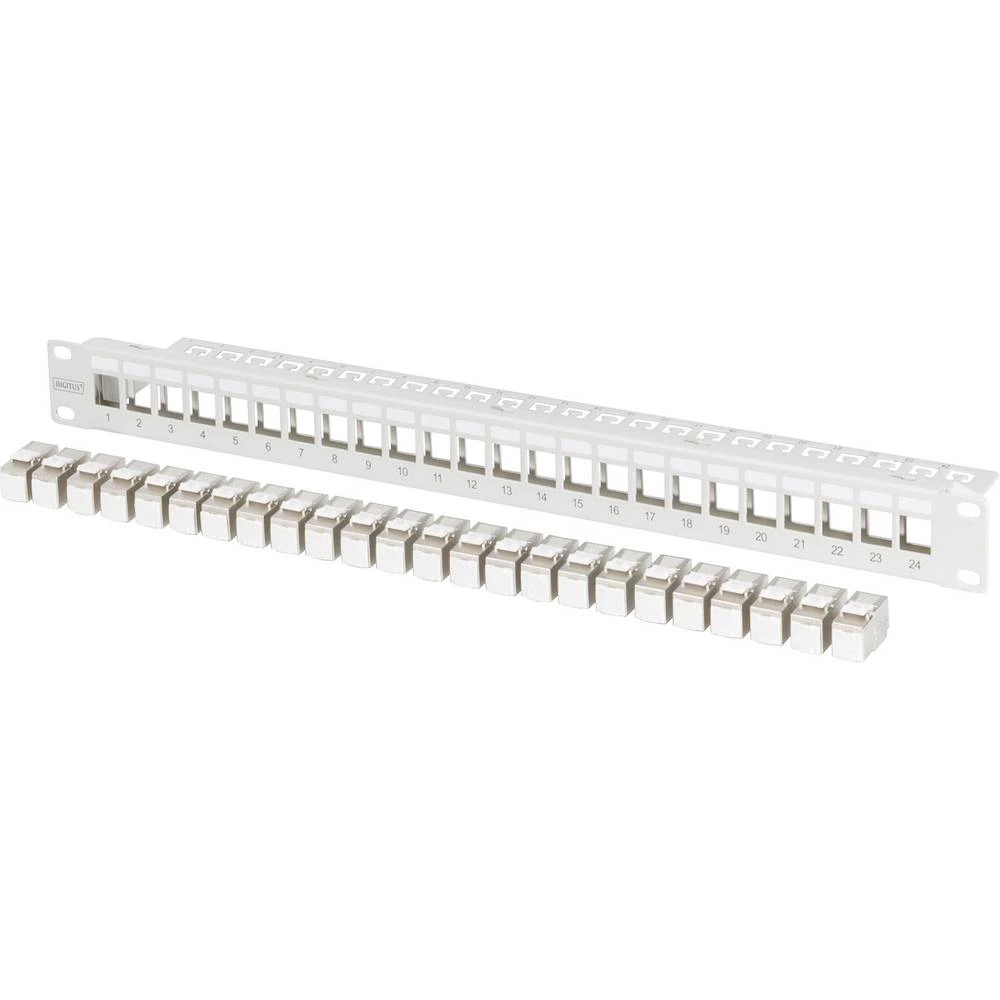 Digitus Patch panel 483 mm (19") CAT 6a siva opremljena slika