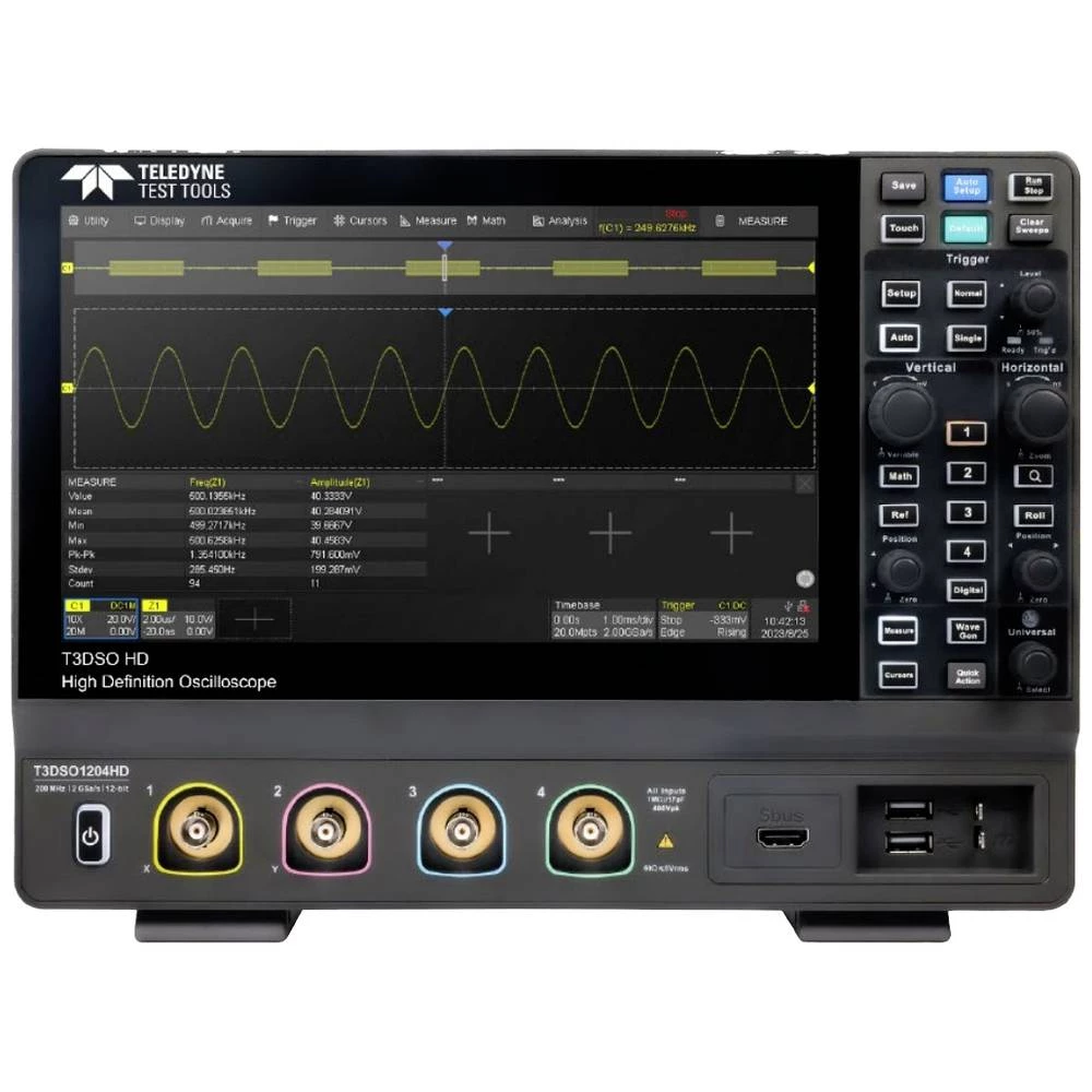 Teledyne LeCroy T3DSO1104HD digitalni osciloskop 100 MHz 4-kanalni 2 GSa/s 200 Mpts digitalni osciloskop s memorijom ( slika