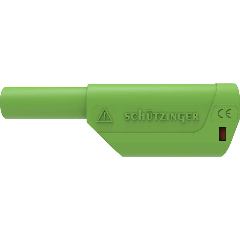 Schützinger DI SFK 8500 L Ni / AS / GN sigurnosni lamelni utikač ravan Zatik-Ø: 4 mm zelena 1 St. slika