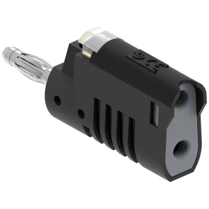Electro PJP 1087-CD1-N banana utikač ravni muški konektor Zatik-Ø: 4 mm crna 1 St. slika