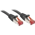 LINDY 47782 RJ45 mrežni kabel, Patch kabel cat 6 S/FTP 7.50 m crna sa zaštitom za nosić 1 St. slika