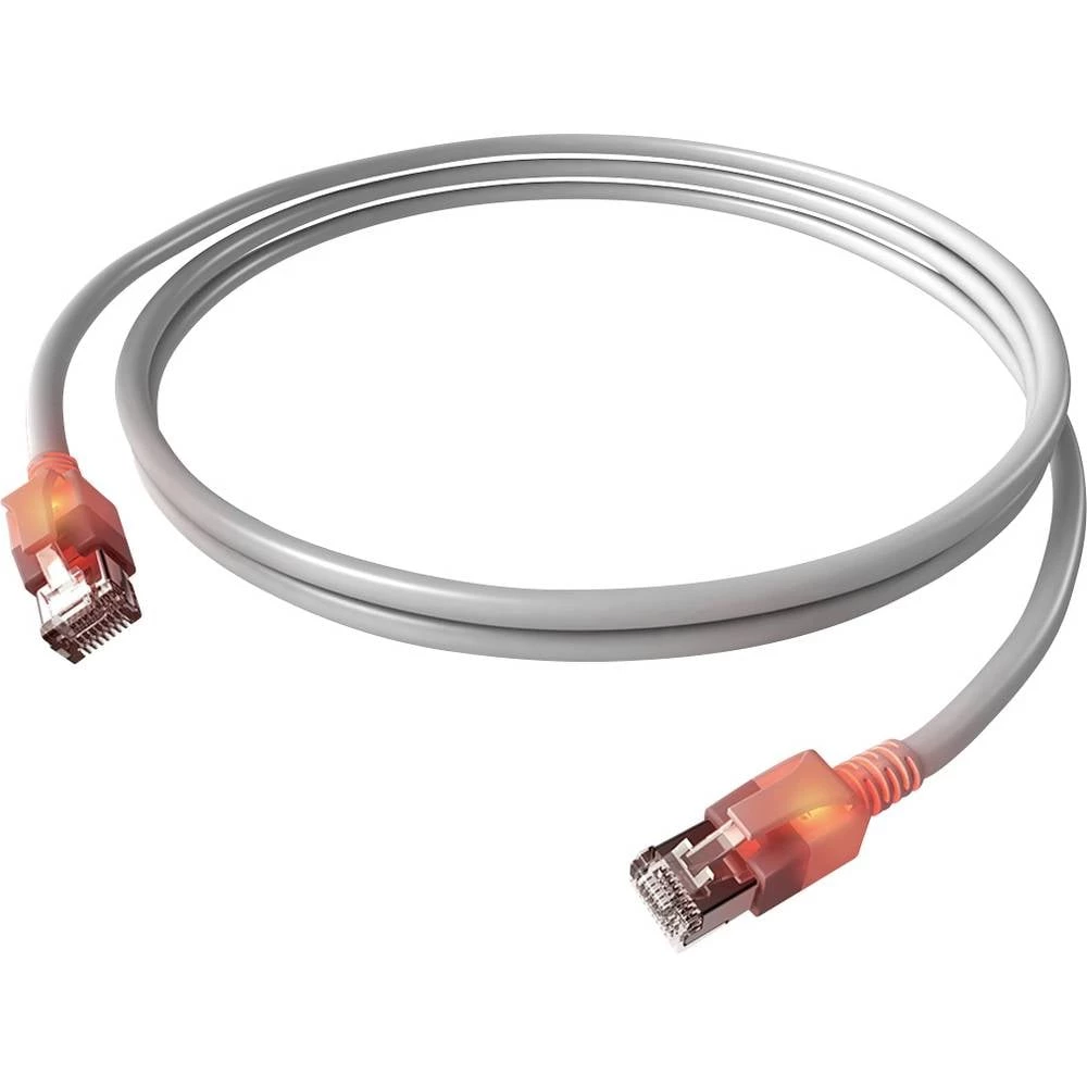 Easylan CS1OAADAD0015 RJ45 mrežni kabel, Patch kabel CAT 6a S/FTP 1.50 m siva dvostruko zaštićen, bez halogena, vatrosta slika