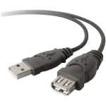 Belkin USB 2.0 Priključni kabel [1x Muški konektor USB 2.0 tipa A - 1x Ženski konektor USB 2.0 tipa A] 1.8 m Crna UL certificira