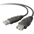 Belkin USB 2.0 Priključni kabel [1x Muški konektor USB 2.0 tipa A - 1x Ženski konektor USB 2.0 tipa A] 1.8 m Crna UL certificira slika